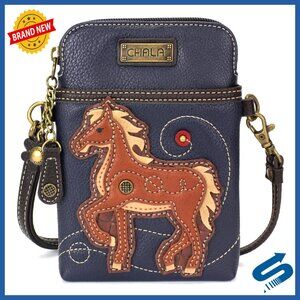 PU Leather Crossbody Phone Purse with Adjustable Strap, 7x5 Inches